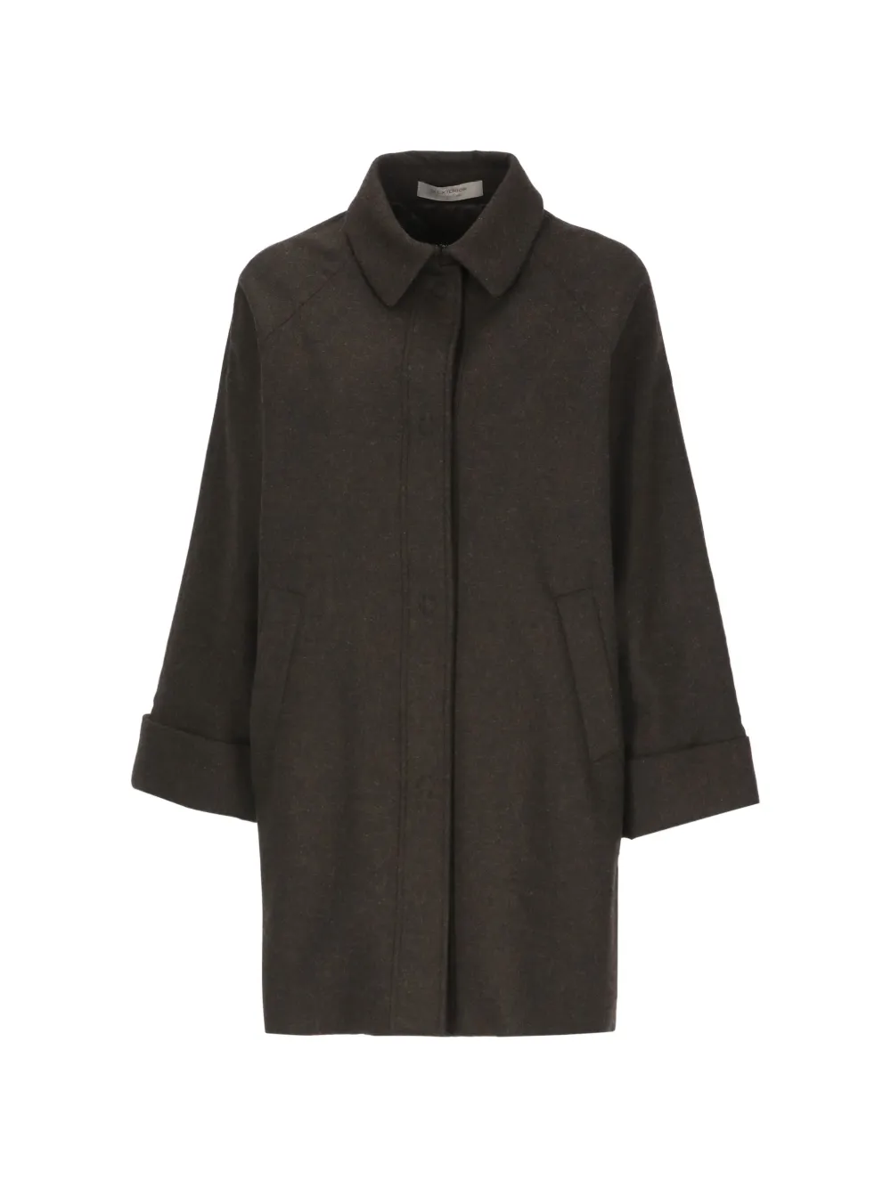 D.Exterior raglan-sleeve turn-up cuffs coat - Marron D.Exterior raglan-sleeve turn-up cuffs coat - Marron