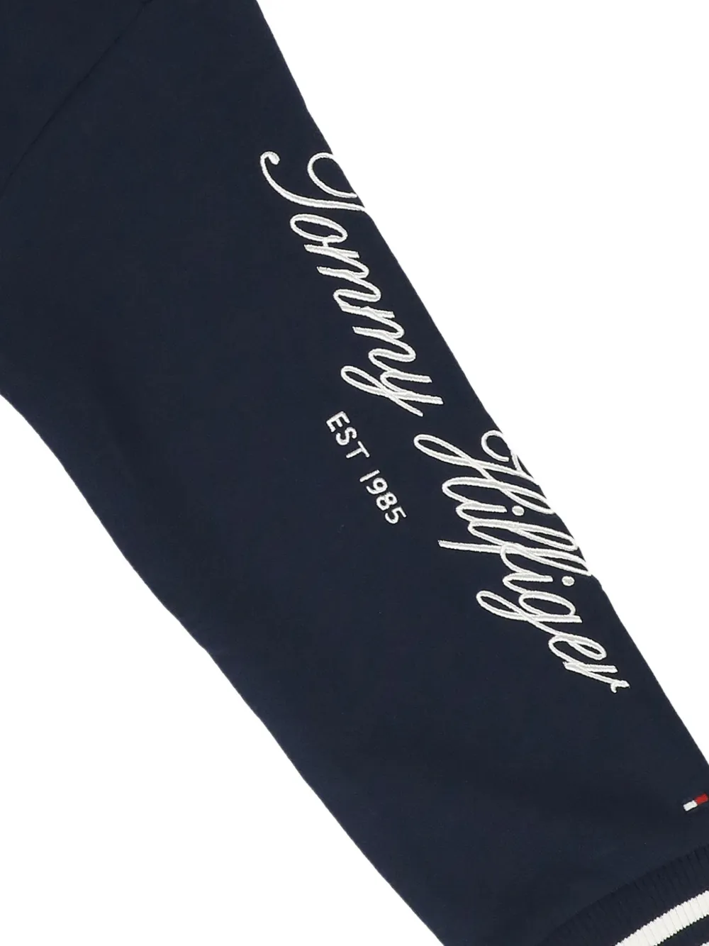 Tommy Hilfiger Crest Terry logo-embroidered zip-up hoodie Blauw