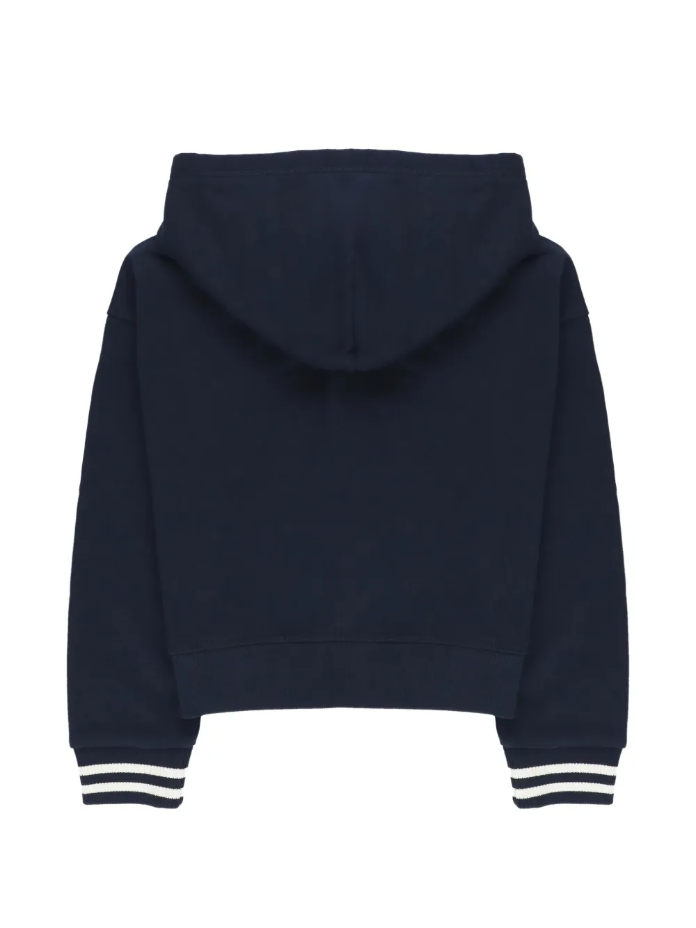 Tommy Hilfiger Crest Terry logo-embroidered zip-up hoodie Blauw