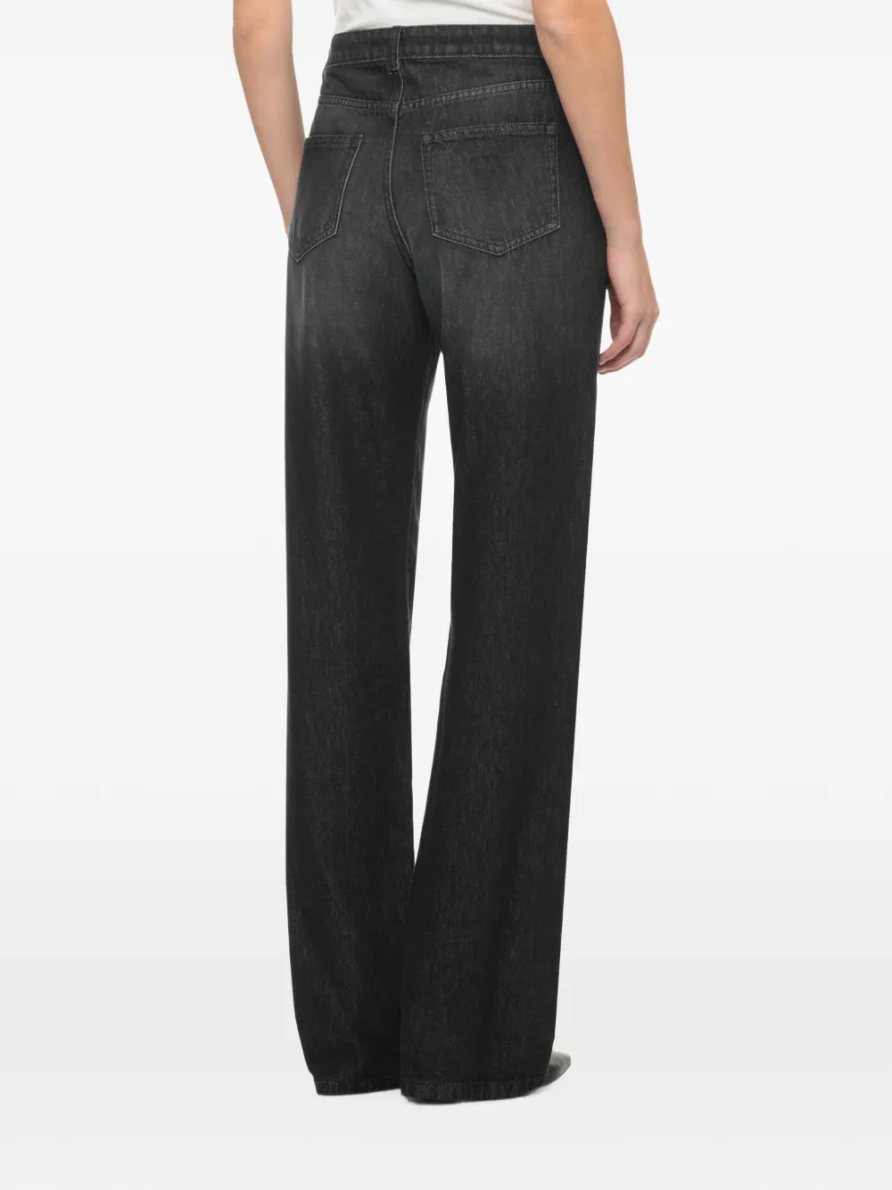 D.Exterior Straight jeans met vervaagd effect Zwart