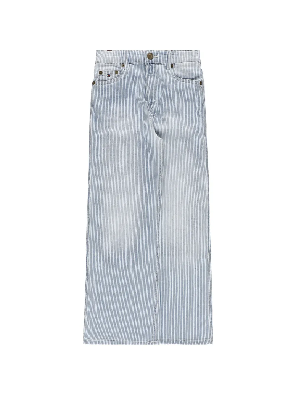Tommy Hilfiger Junior vertical-stripe jeans - Blu