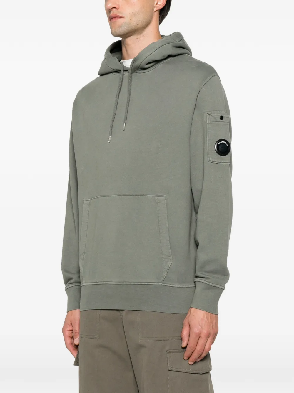 C.P. Company Lens-detail hoodie Grijs