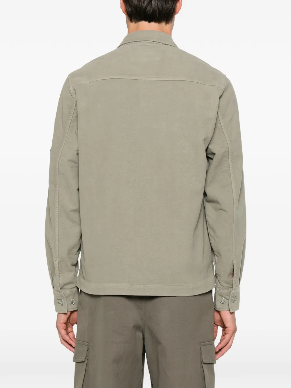 C.P. Company moleskin twill overshirt Groen