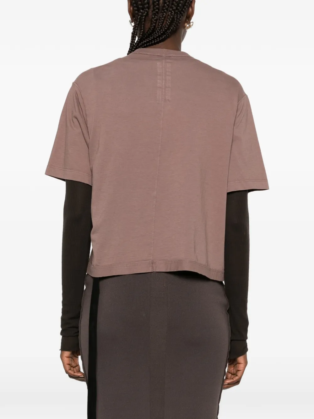 Rick Owens DRKSHDW exposed-seam T-shirt Bruin