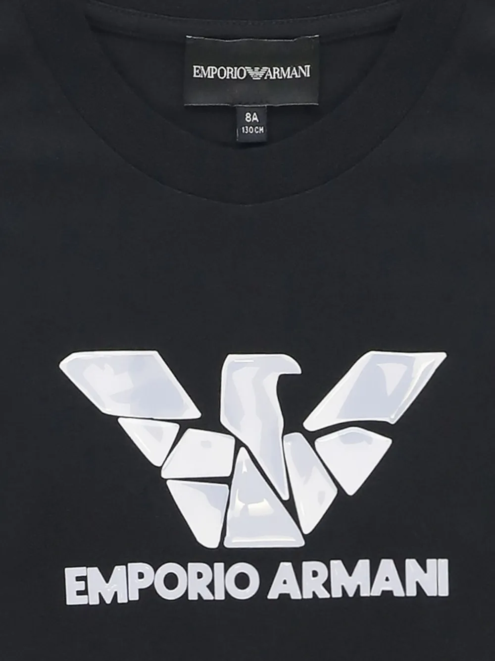 Emporio Armani Kids logo-print long-sleeve T-shirt Blauw
