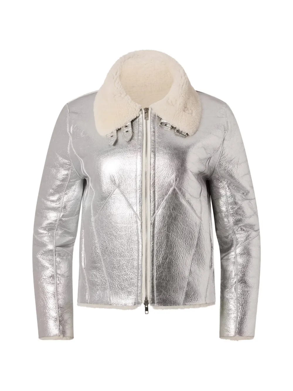 Perfect Moment Sloan metallic leather jacket - Argent Perfect Moment Sloan metallic leather jacket - Argent