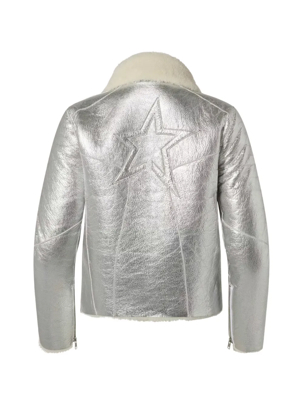 Perfect Moment Sloan metallic leren jack Zilver