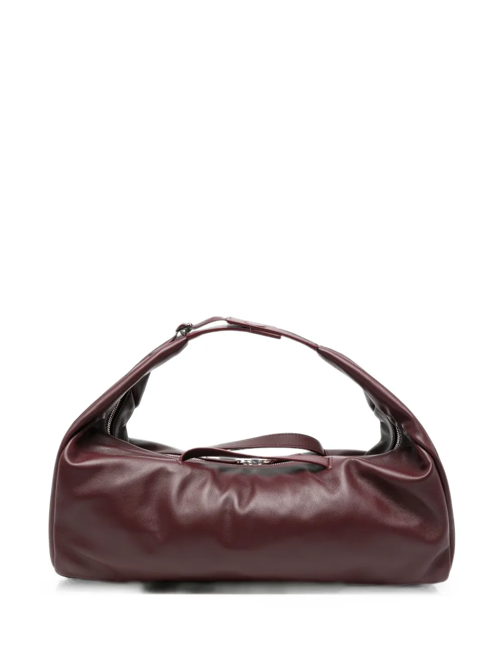 Minobossi Large Jasmine Leather Shoulder Bag In Red