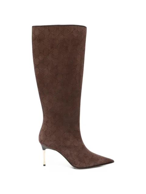 Gucci GG Supreme perforated suede boots