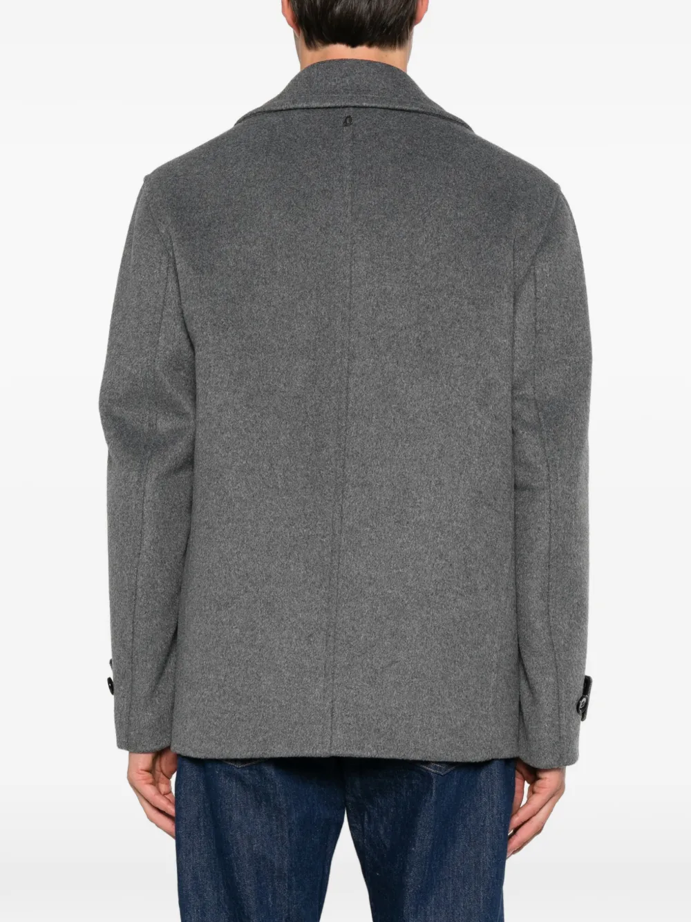 DONDUP double-breasted pea jacket Grijs