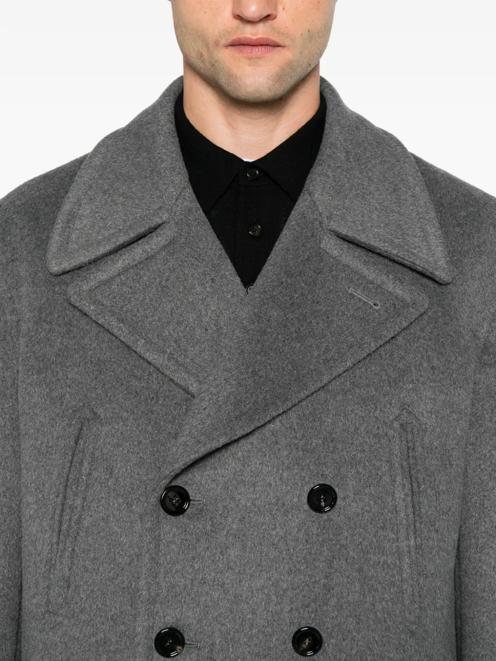 DONDUP double-breasted pea jacket Grijs