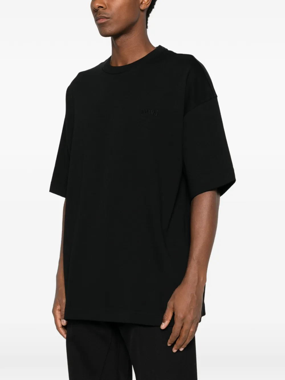 Juun.J graphic-print short-sleeve T-shirt Zwart