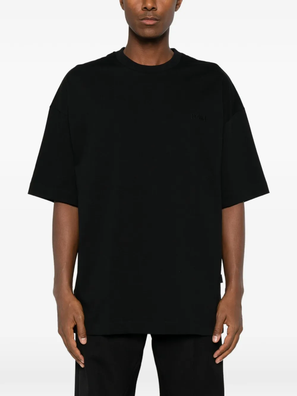 Juun.J graphic-print short-sleeve T-shirt Zwart