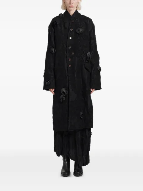 Aleksandr Manamïs Floral Roomy jacquard single-breasted coat