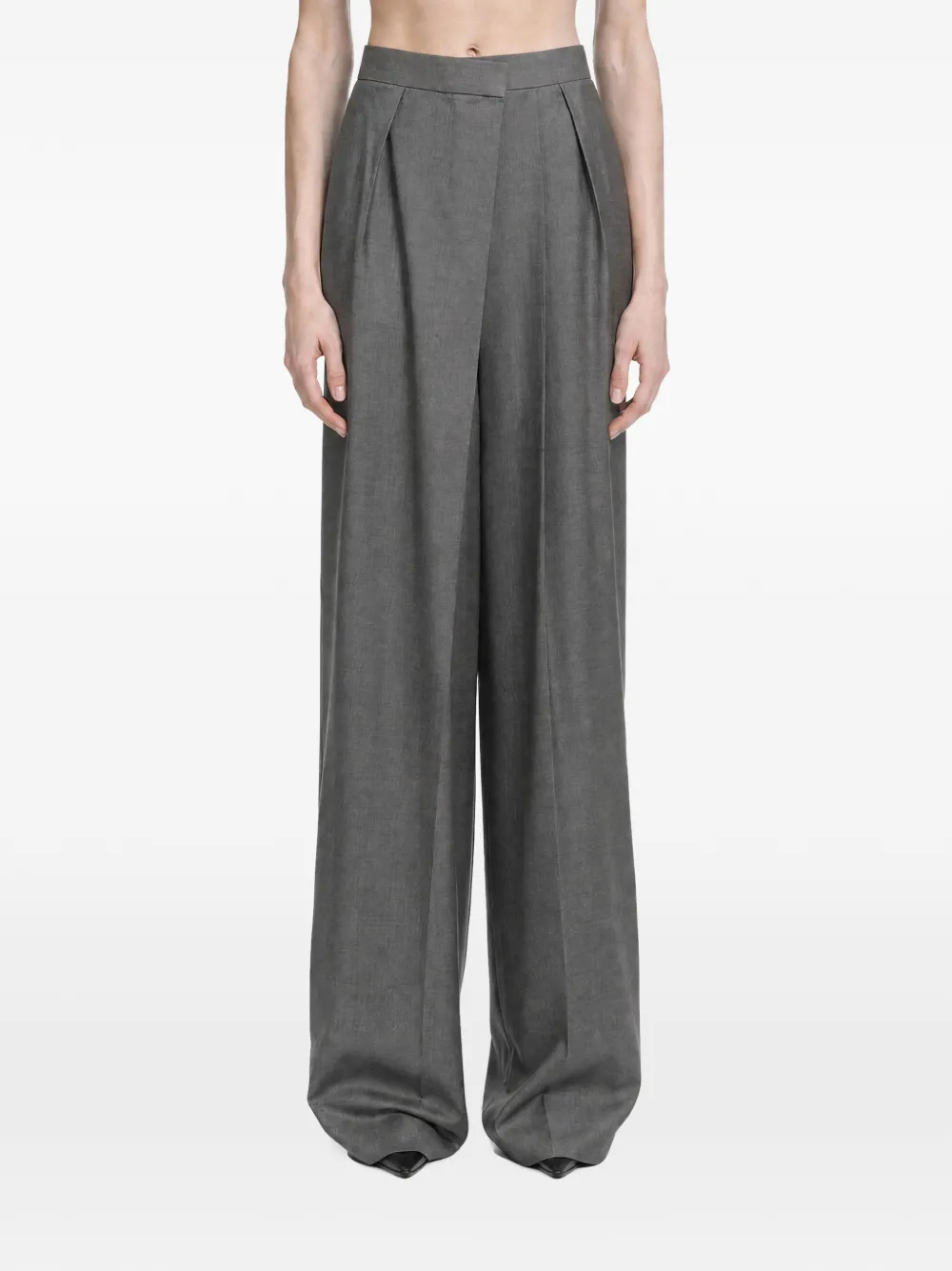 Petar Petrov Flash Cut palazzo pants - Gris Petar Petrov Flash Cut palazzo pants - Gris