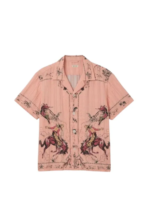 BODE Bronco Buster graphic-print seersucker shirt
