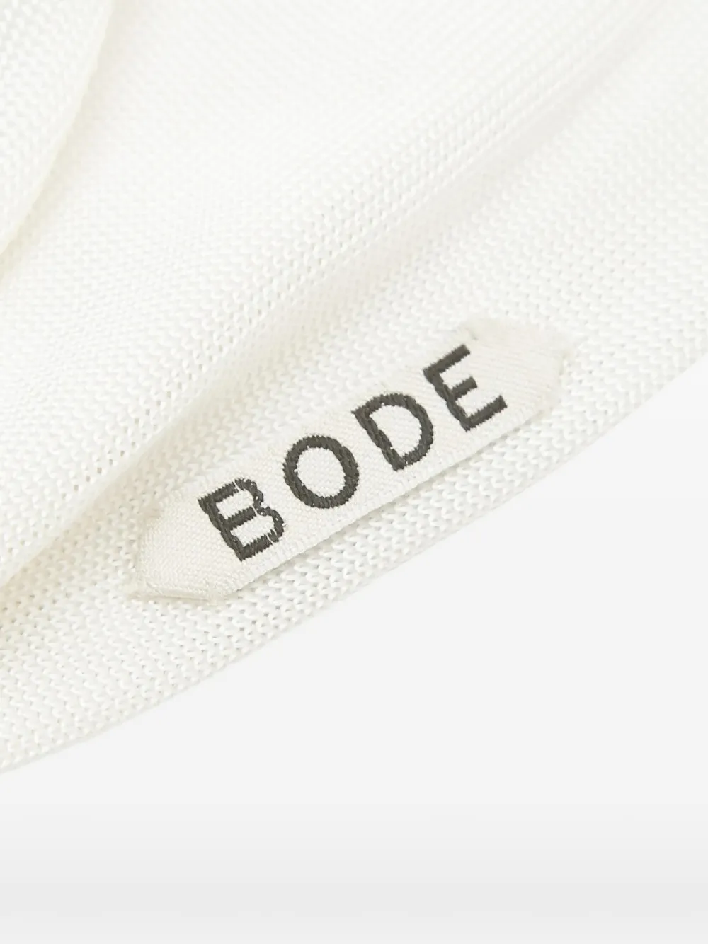 BODE sequin-embellished tassel scarf Wit