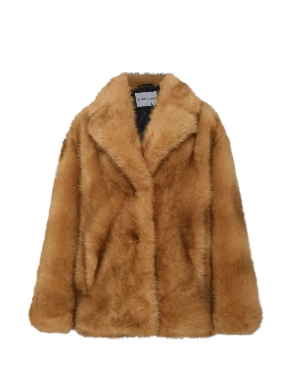 STAND STUDIO faux-fur notched-lapels jacket Bruin