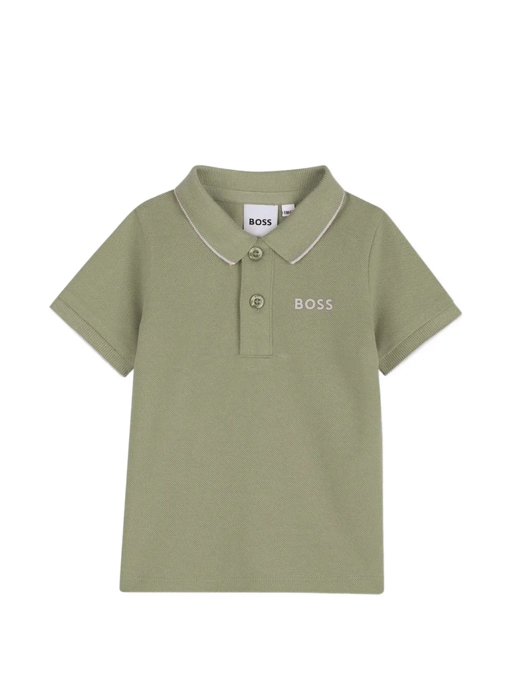 BOSS Kidswear logo-print piqué polo shirt - Verde