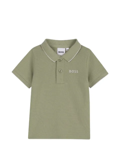 BOSS Kidswear logo-print piqué polo shirt