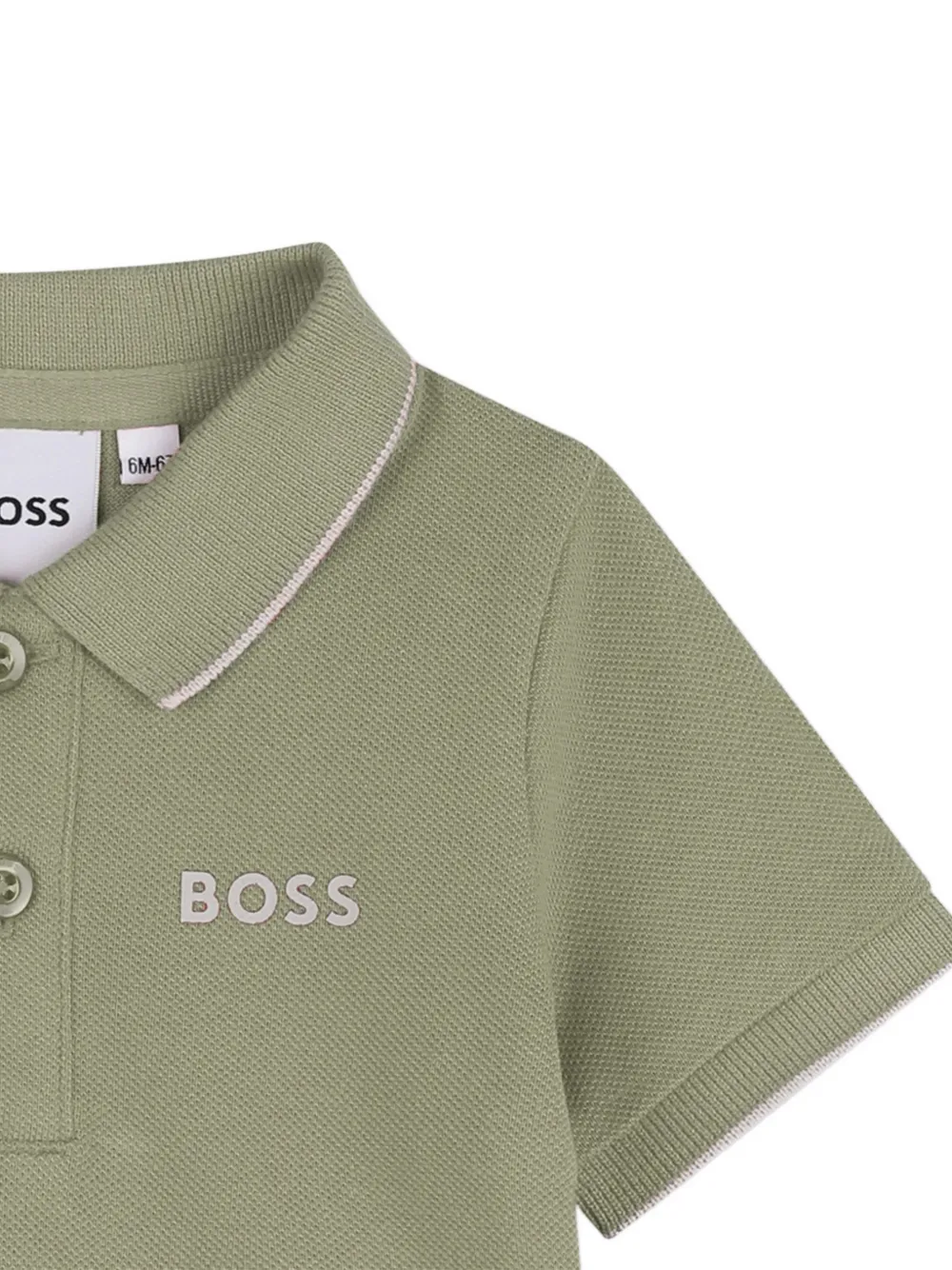 BOSS Kidswear Poloshirt met logoprint Groen