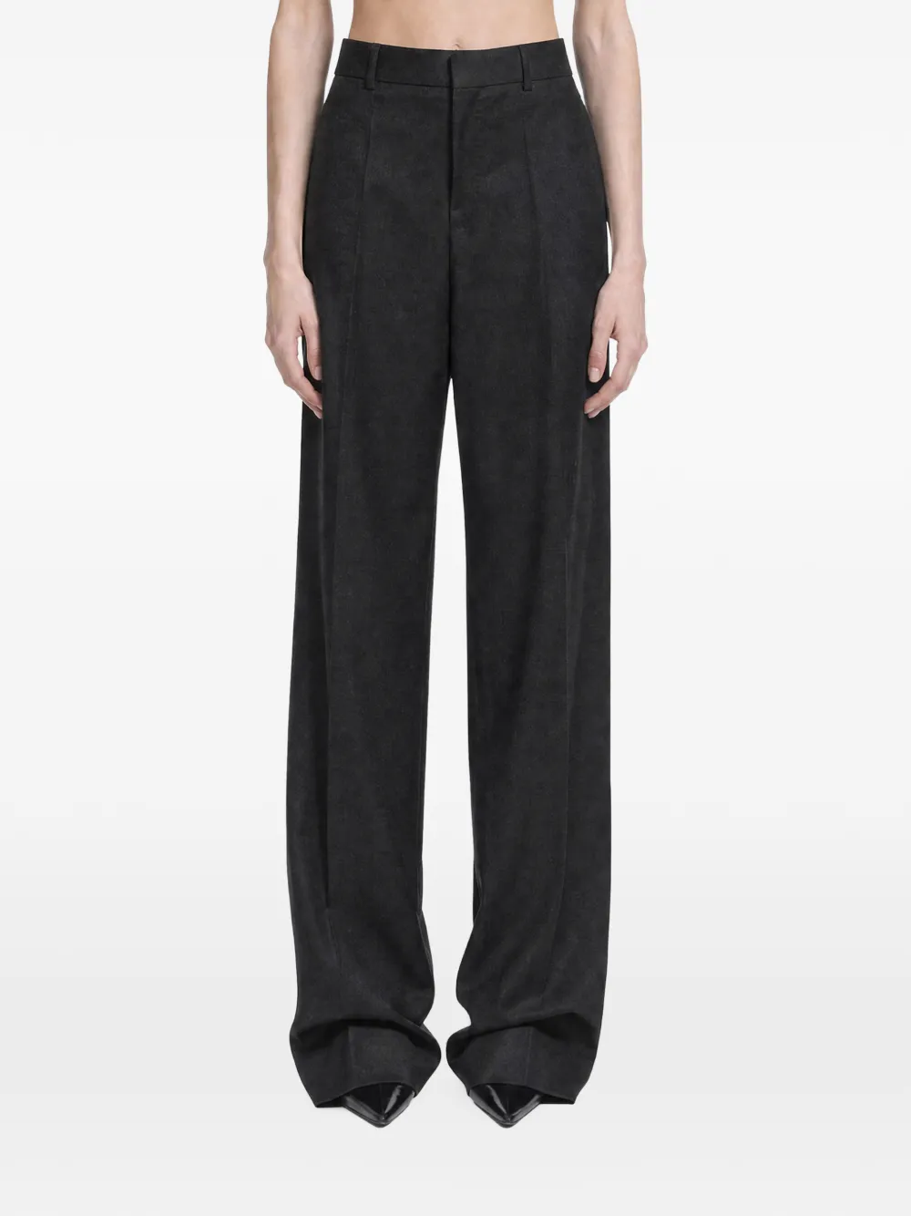 Petar Petrov Easy Order wide-leg wool trousers - Gris Petar Petrov Easy Order wide-leg wool trousers - Gris