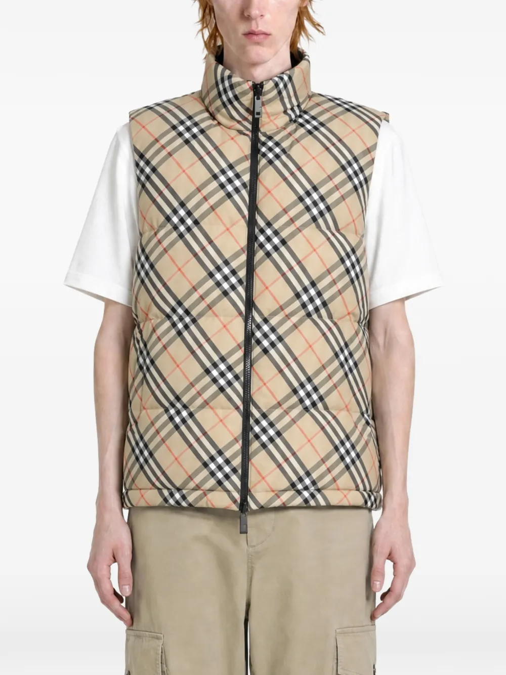 Burberry reversible Check puffer vest - Tons neutres Burberry reversible Check puffer vest - Tons neutres