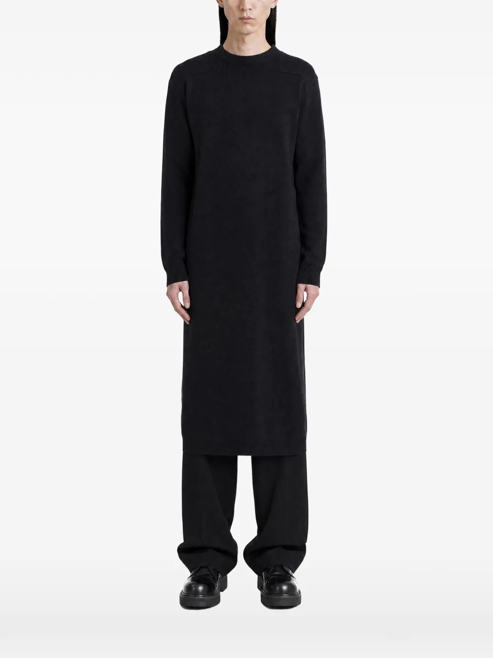 Jil Sander long padded wool dress - Blue