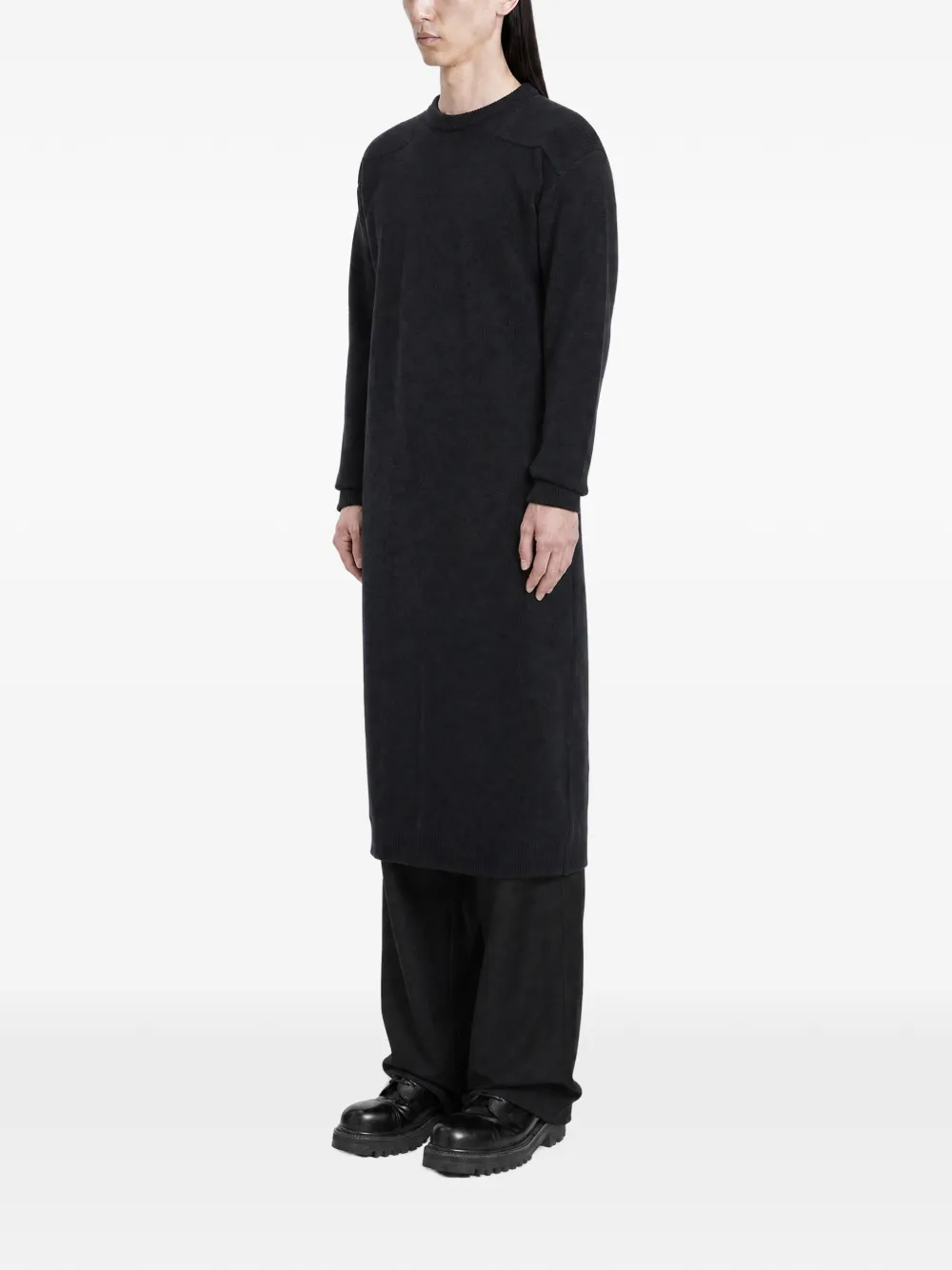 Jil Sander Gewatteerde wollen maxi-jurk Blauw