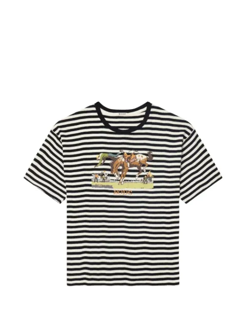 BODE Rodeo striped horse-print T-shirt