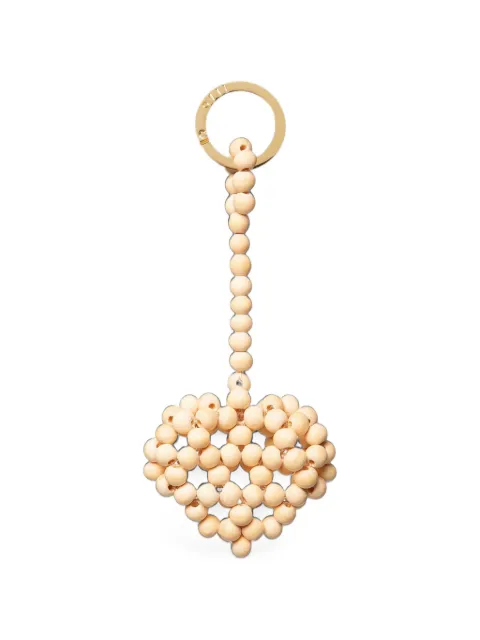 0711 heart-shaped beaded keyring