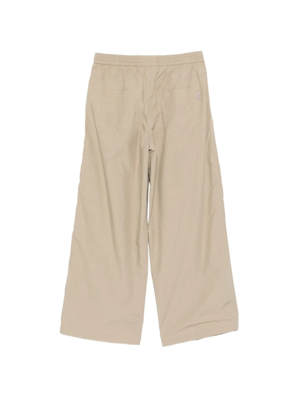 Juun.J drawstring-hem wide-leg trousers Beige