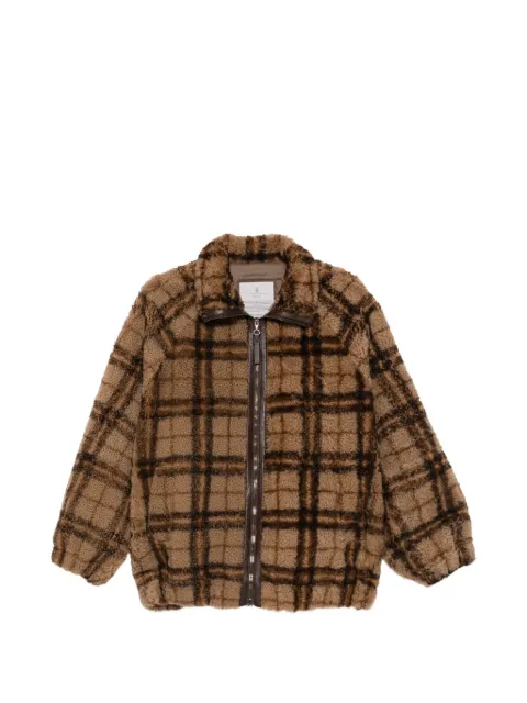 Brunello Cucinelli チェック シアリングジャケット
