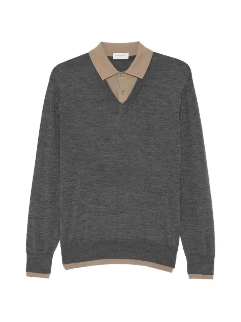 Paolo Pecora layered-effect long-sleeve polo shirt