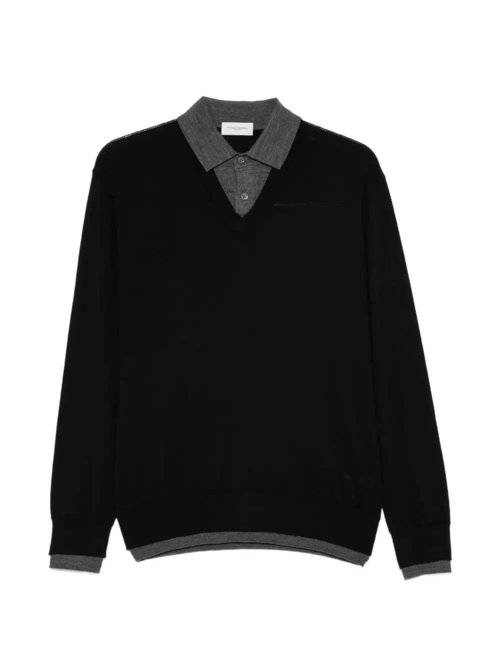 Paolo Pecora V-neck knitted sweater Zwart