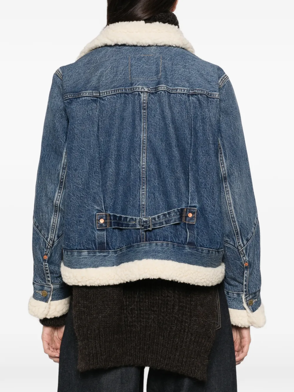 sacai Denim jack Blauw