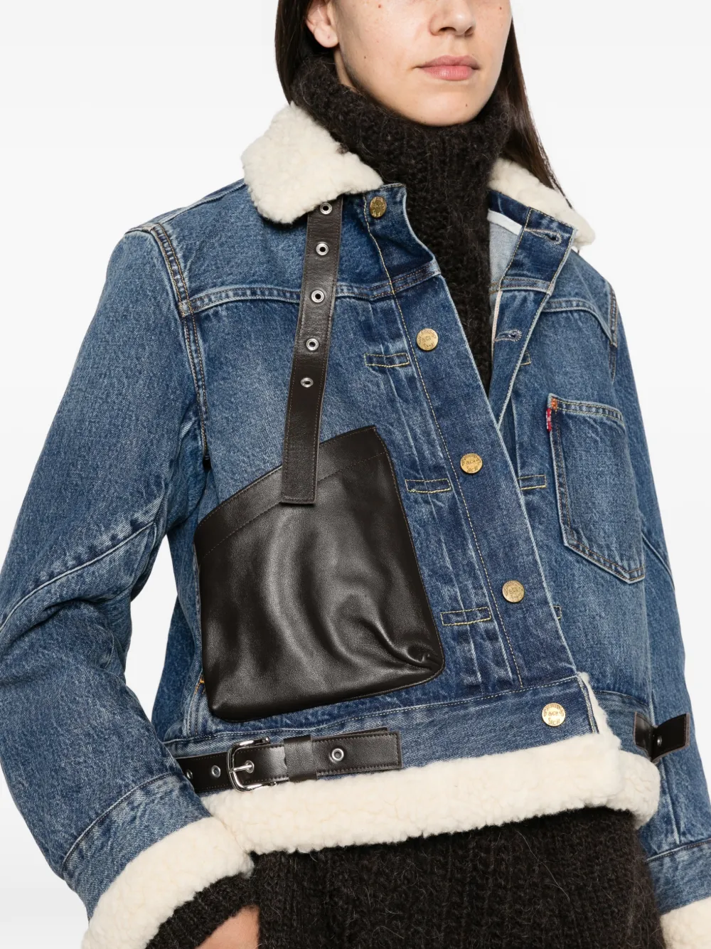 sacai Denim jack Blauw
