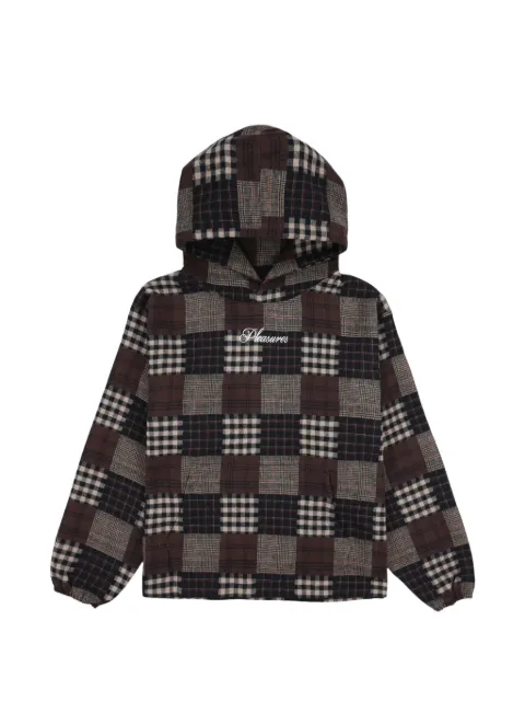 Pleasures Madras patchwork check-print hoodie