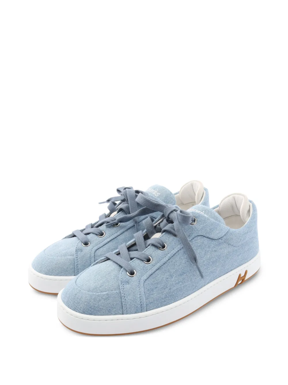 Hermès Pre-Owned 2010s Kid denim sneakers - Blau