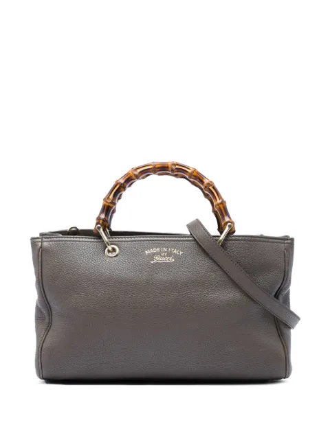 Gucci Pre-Owned 2016-2026 Medium Calfskin Bamboo Shopper satchel