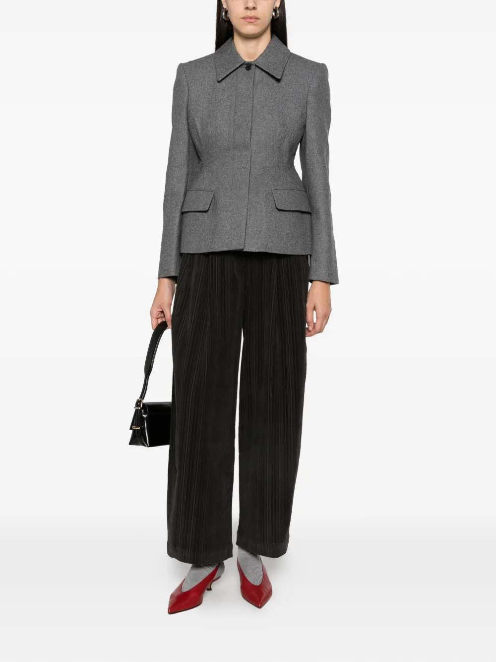 La Piscine Ribfluwelen broek Grijs