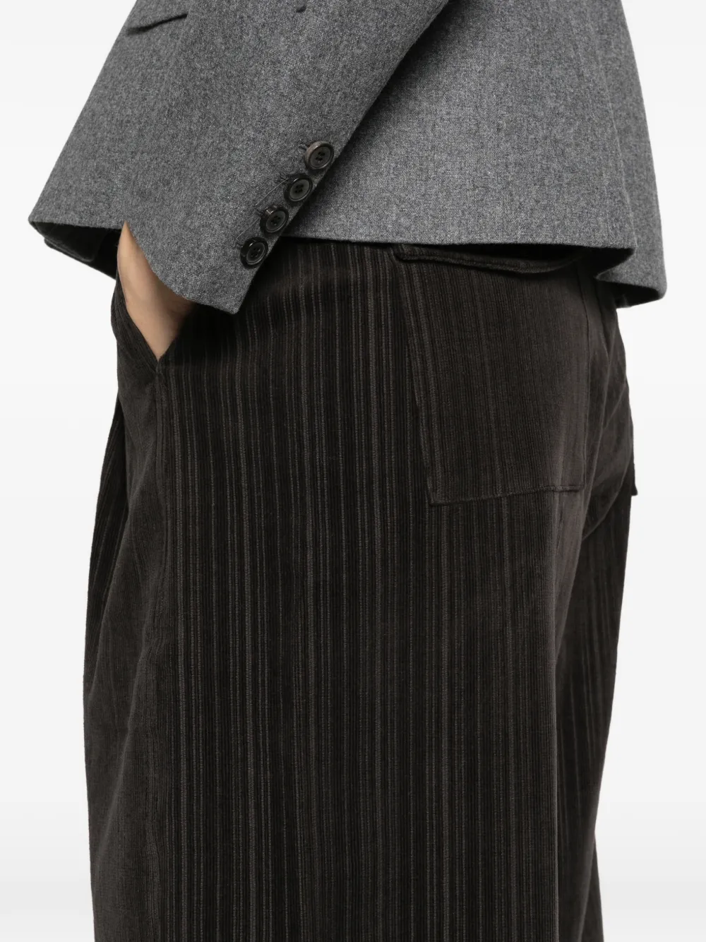 La Piscine Ribfluwelen broek Grijs