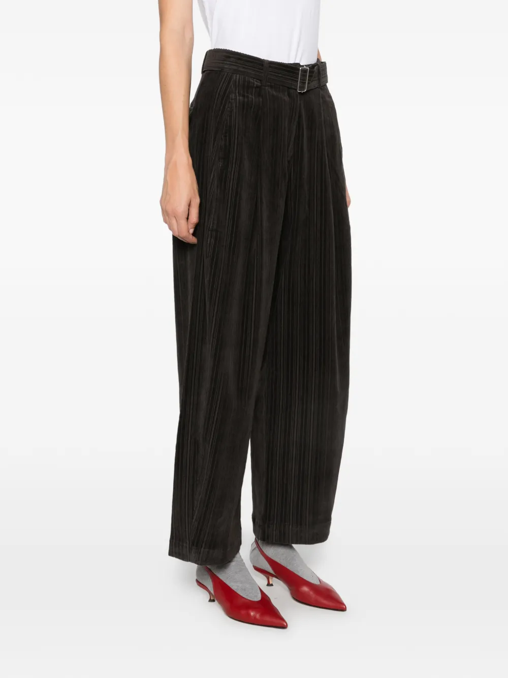 La Piscine Ribfluwelen broek Grijs