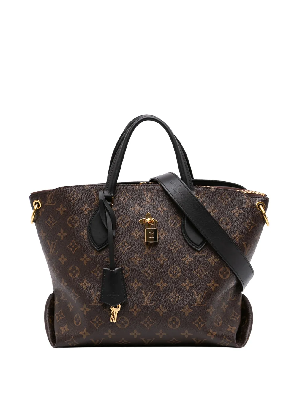 Louis Vuitton Pre-Owned 2019 Monogram Flower Zipped Tote MM satchel - Braun