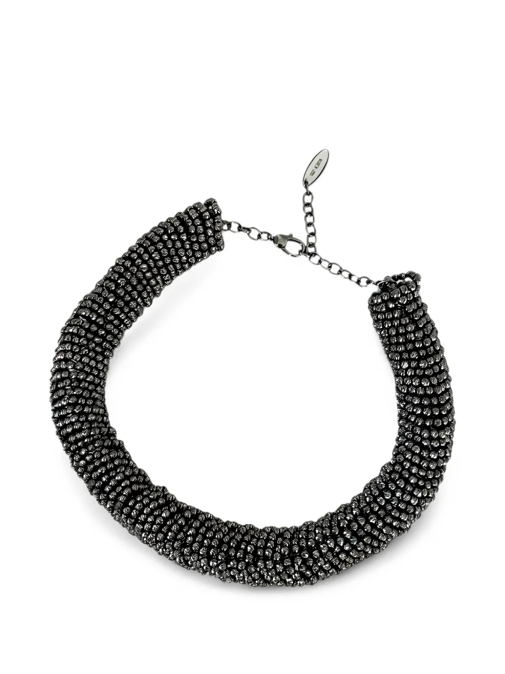 Brunello Cucinelli Monili beaded-design necklace - Silber