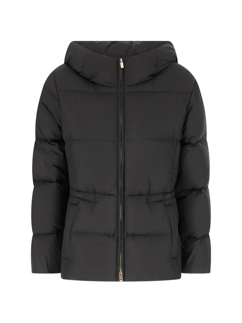 Max Mara hooded quilted jacket - Schwarz