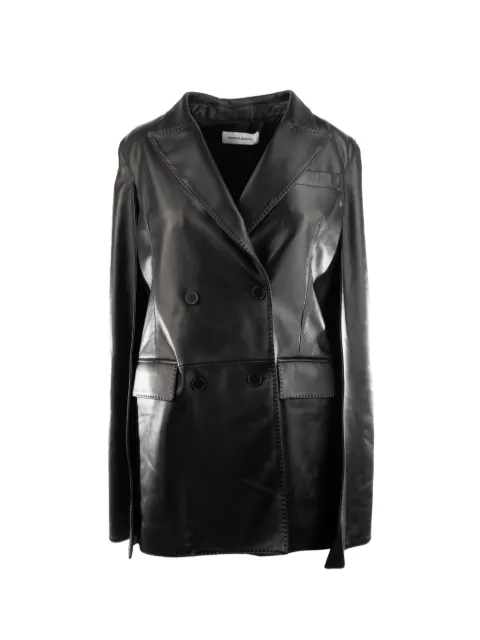 Federica Bonifaci double-breasted leather blazer