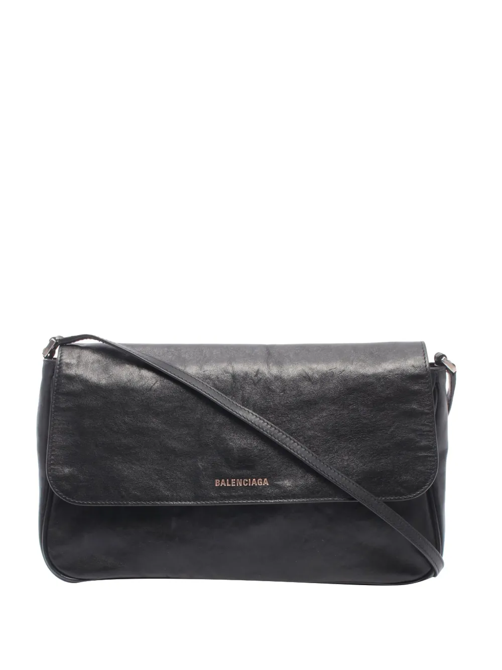 Balenciaga Pre-Owned 2018-2026 Medium Leather Grungy Messenger Bag shoulder bag - Schwarz