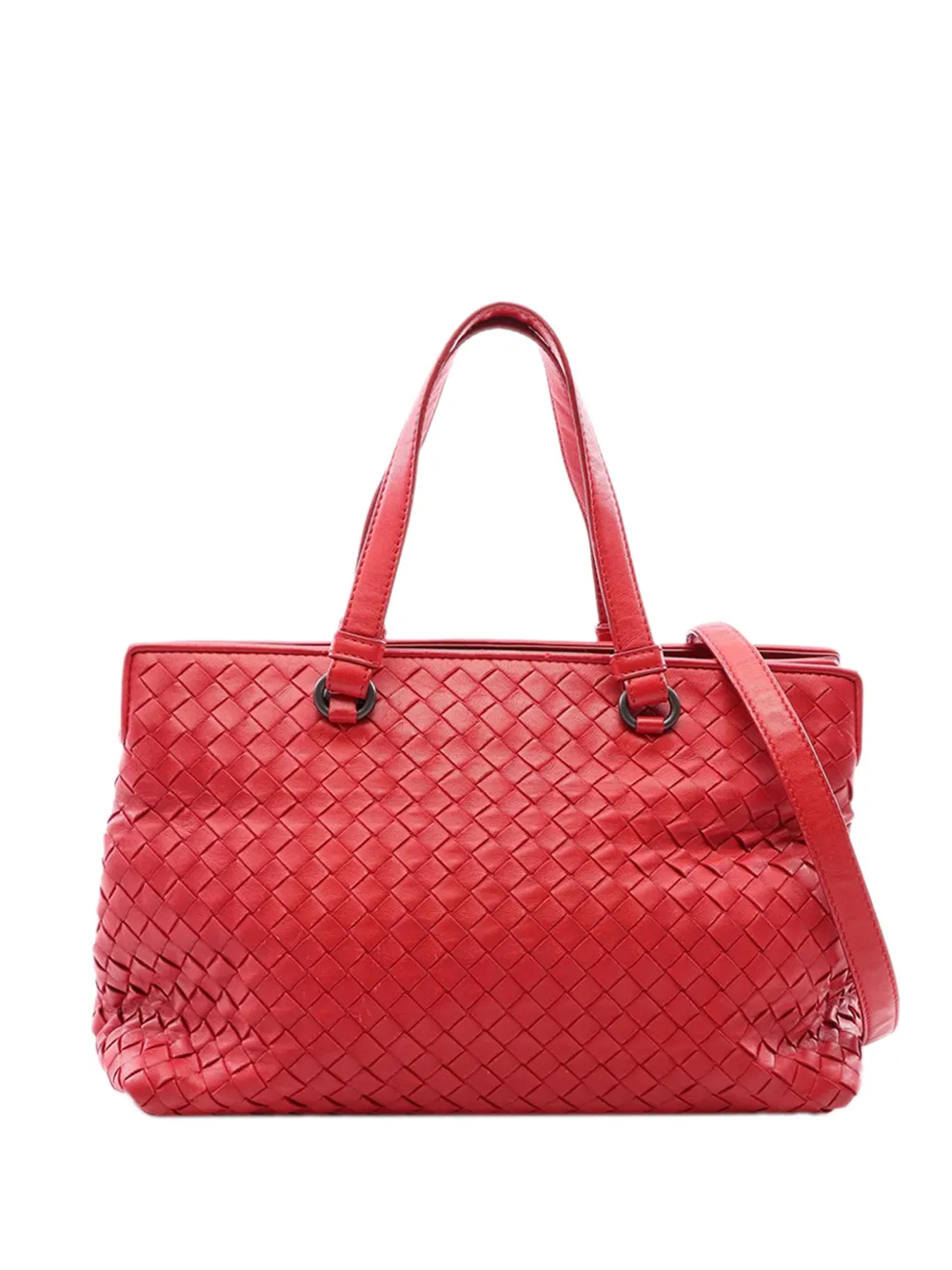 Bottega Veneta Pre-Owned 2012-2026 Nappa Intrecciato satchel - Rosso