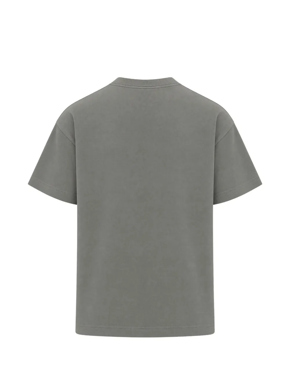 FLÂNEUR Katoenen T-shirt met logopatch Groen